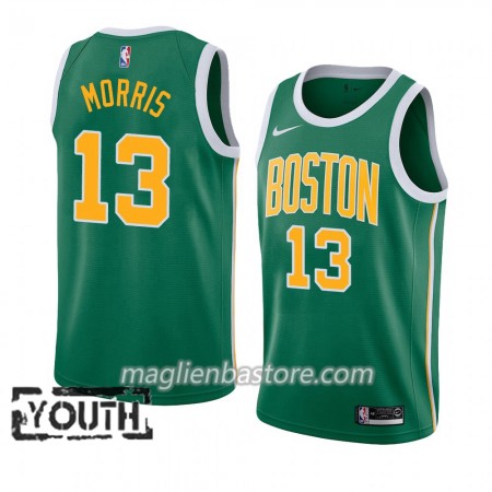 Maglia NBA Boston Celtics Marcus Morris 13 2018-19 Nike Verde Swingman - Bambino